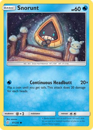 Snorunt 047/236  SM  Cosmic Eclipse - Common