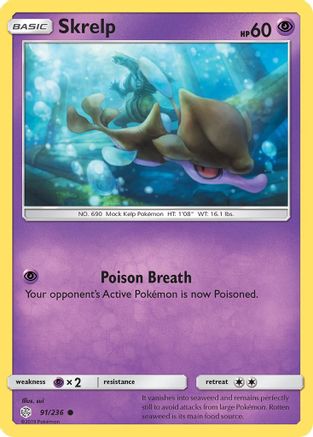 Skrelp 091/236  - Reverse Holofoil SM  Cosmic Eclipse - Common
