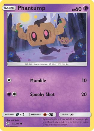 Phantump 093/236  - Reverse Holofoil SM  Cosmic Eclipse - Common