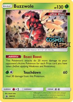 Buzzwole (Prerelease) - SM218 - SM Promos