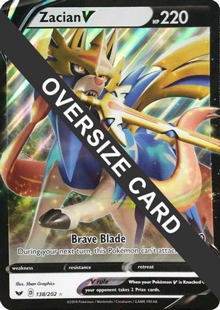 Zacian V 138/202  - Holofoil Jumbo Cards - Promo