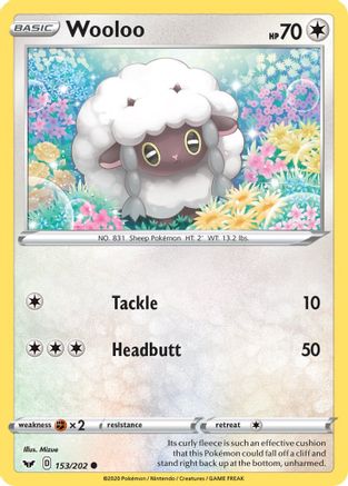 Wooloo (153) 153/202  SWSH01 Sword & Shield Base Set - Common