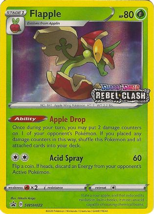Flapple - SWSH022 (Prerelease) SWSH022/307 - SWSH Sword & Shield Promo Cards Holofoil