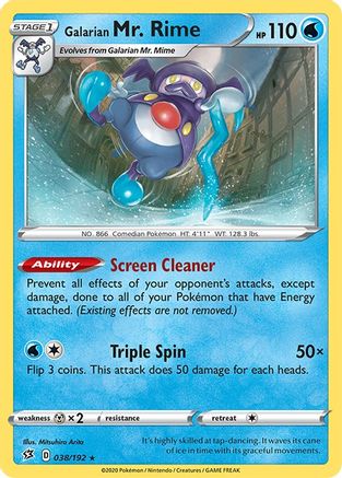 Galarian Mr. Rime 038/192  - Reverse Holofoil SWSH02 Rebel Clash - Rare