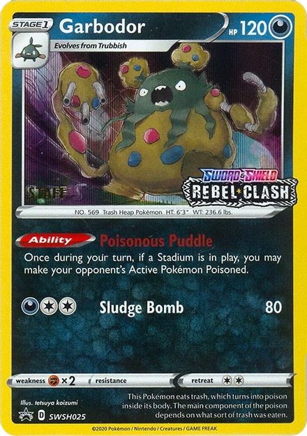 Garbodor (Prerelease) (Staff) - SWSH025 - SWSH Promos
