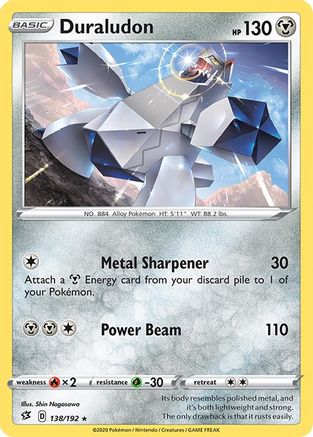 Duraludon 138/192  - Reverse Holofoil SWSH02 Rebel Clash - Holo Rare