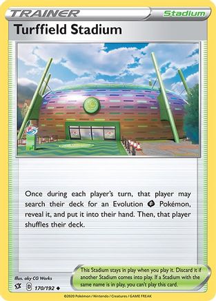 Turffield Stadium 170/192  - Reverse Holofoil SWSH02 Rebel Clash - Uncommon