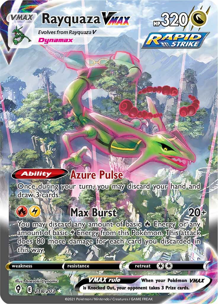 Rayquaza VMAX - 218/203 - Secret Rare
