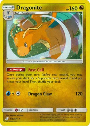 Dragonite 119/181  - Holofoil Miscellaneous Cards & Products - SM Promo