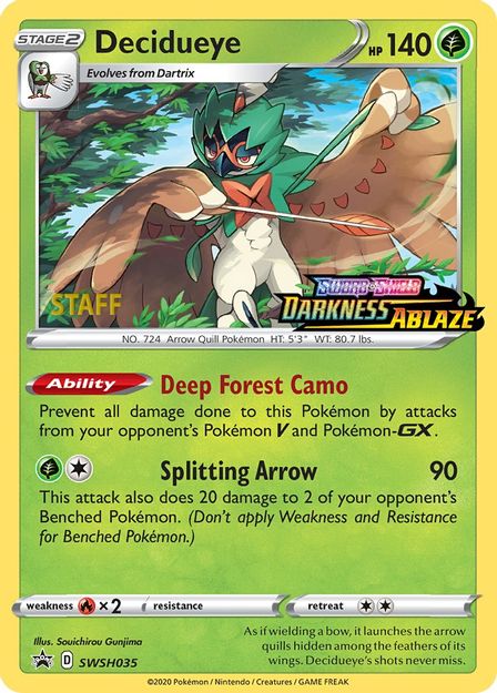Decidueye (Prerelease) (Staff) - SWSH035 - SWSH Promos