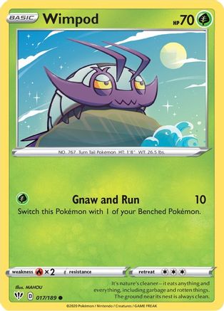 Wimpod 017/189  SWSH03 Darkness Ablaze - Common