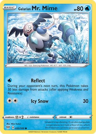 Galarian Mr. Mime 035/189  - Reverse Holofoil SWSH03 Darkness Ablaze - Common