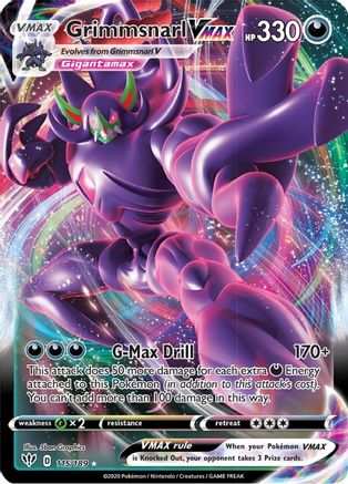 Grimmsnarl VMAX 115/189  - Holofoil SWSH03 Darkness Ablaze - Ultra Rare