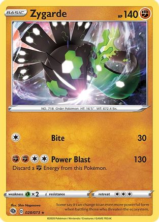 Zygarde 028/73  - Reverse Holofoil Champions Path - Holo Rare
