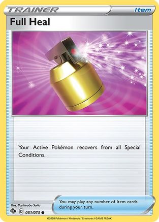 Full Heal 051/73  - Reverse Holofoil Champions Path - Common