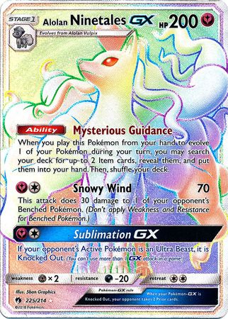 Alolan Ninetales GX (Secret) - 225/214 - Secret Rare