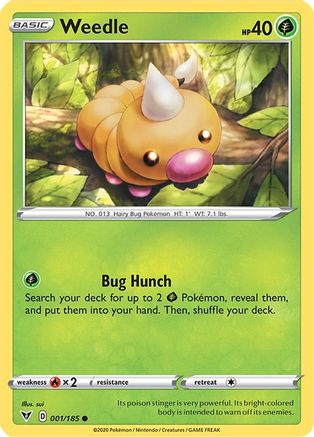 Weedle 001/185  SWSH04 Vivid Voltage - Common