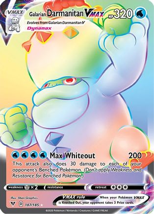 Galarian Darmanitan VMAX (Secret) 187/185  - Holofoil SWSH04 Vivid Voltage - Secret Rare