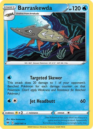 Barraskewda 042/185  SWSH04 Vivid Voltage - Rare