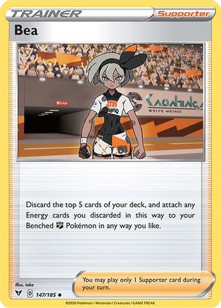 Bea 147/185  - Reverse Holofoil SWSH04 Vivid Voltage - Uncommon