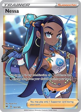 Nessa (Full Art) 183/185  - Holofoil SWSH04 Vivid Voltage - Ultra Rare