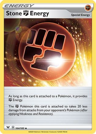 Stone Fighting Energy 164/185  - Reverse Holofoil SWSH04 Vivid Voltage - Uncommon