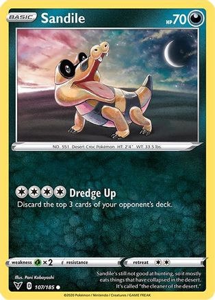 Sandile 107/185  - Reverse Holofoil SWSH04 Vivid Voltage - Common