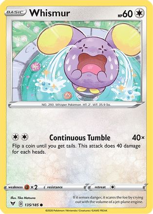 Whismur 135/185  SWSH04 Vivid Voltage - Common