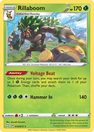 Rillaboom 013/072  - Holofoil Shining Fates - Holo Rare