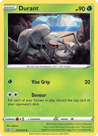 Durant 010/163  SWSH05 Battle Styles - Uncommon