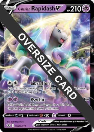 Galarian Rapidash V SWSH111  - Holofoil Jumbo Cards - Promo