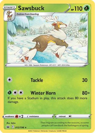 Sawsbuck 012/198  SWSH06 Chilling Reign - Rare