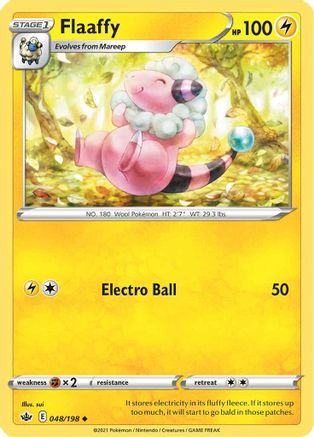Flaaffy 048/198  - Reverse Holofoil SWSH06 Chilling Reign - Uncommon