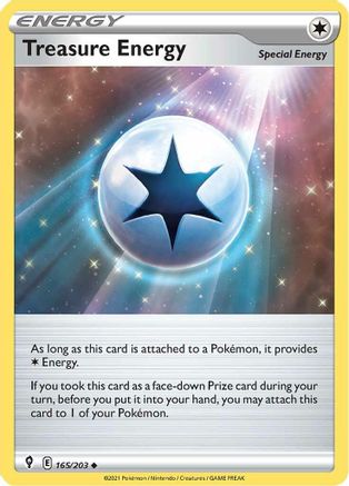 Treasure Energy 165/203  - Reverse Holofoil SWSH07 Evolving Skies - Uncommon
