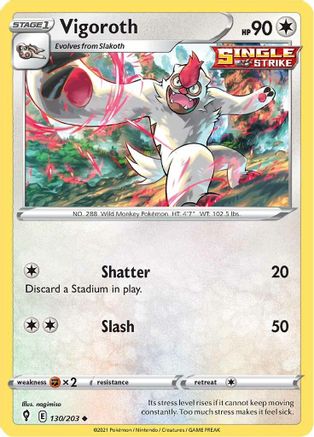 Vigoroth 130/203  SWSH07 Evolving Skies - Uncommon