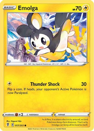 Emolga 057/203  SWSH07 Evolving Skies - Common