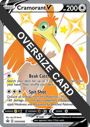 Cramorant V SWSH086  - Holofoil Jumbo Cards - Promo