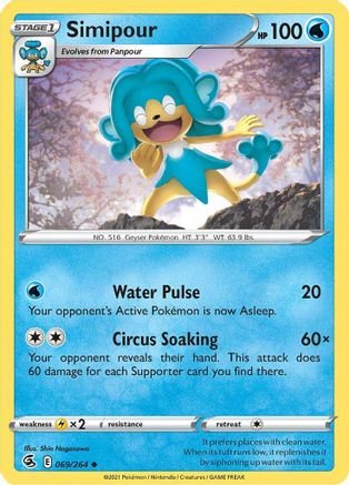 Simipour 069/264  SWSH08 Fusion Strike - Uncommon