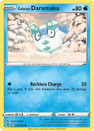 Galarian Darumaka 071/264  SWSH08 Fusion Strike - Common