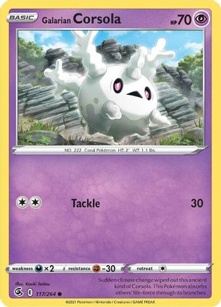 Galarian Corsola 117/264  SWSH08 Fusion Strike - Common