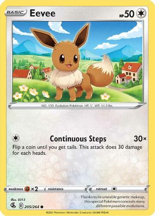 Eevee 205/264  SWSH08 Fusion Strike - Common