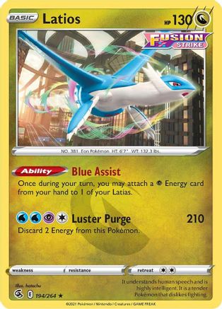 Latios 194/264  SWSH08 Fusion Strike - Rare