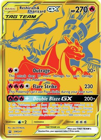 Reshiram & Charizard GX - SM247 - SM Promos