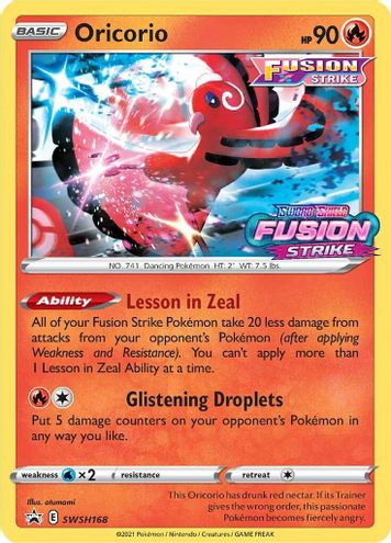 Oricorio (Prerelease) - SWSH168 - SWSH Promos