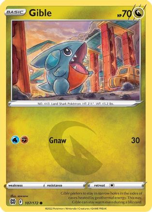 Gible 107/172  SWSH09 Brilliant Stars - Common
