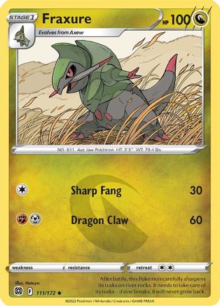 Fraxure 111/172  SWSH09 Brilliant Stars - Uncommon