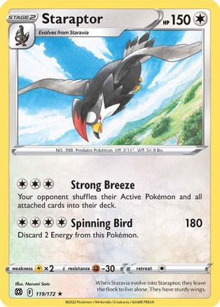 Staraptor 119/172  SWSH09 Brilliant Stars - Rare
