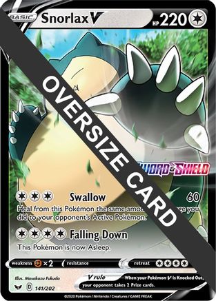 Snorlax V 141/202  - Holofoil Jumbo Cards - Promo
