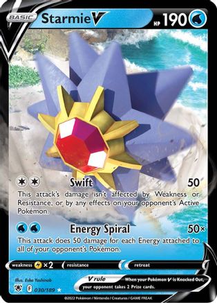 Starmie V 030/189  - Holofoil SWSH10 Astral Radiance - Ultra Rare