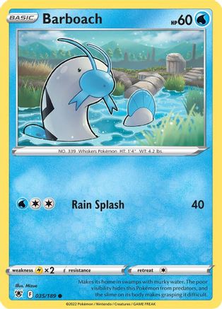 Barboach 035/189  - Reverse Holofoil SWSH10 Astral Radiance - Common